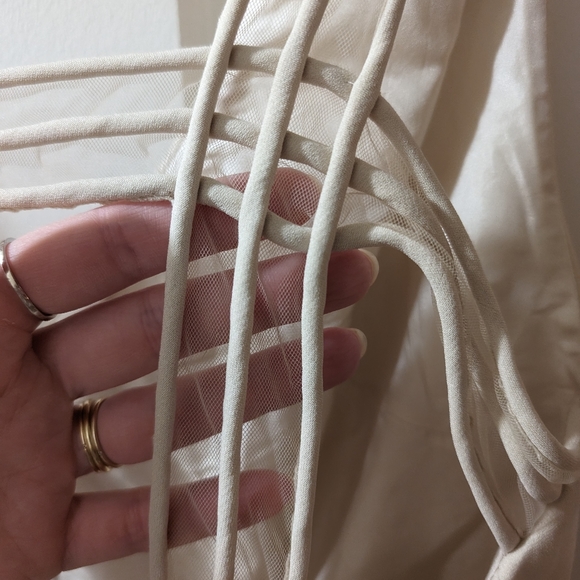 Giorgio Armani taupe strap detail peplum corset top with zip front - Picture 3 of 6